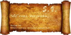 Sárosi Veronika névjegykártya