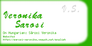 veronika sarosi business card
